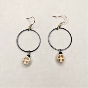 Skull Hoop Earrings